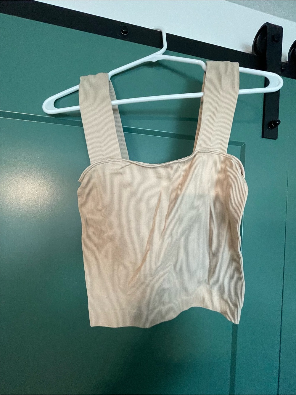 a new day Ribbed Square-Neck Crop Top — Cream